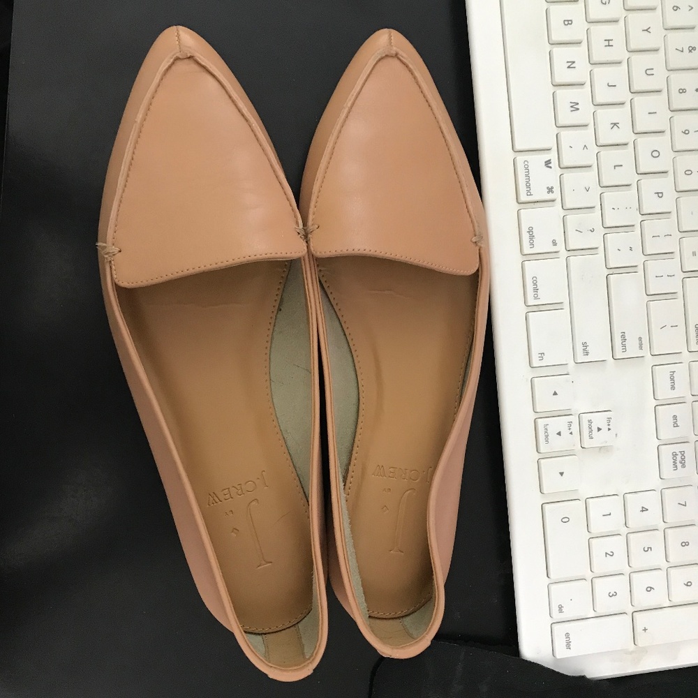 J. Crew flat ( 100% upper leather )